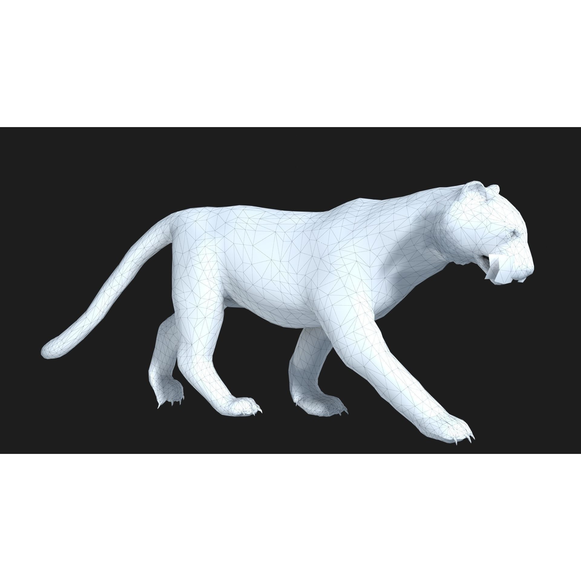Rigged Tiger - Low-Poly Game-Ready 3D Model - View 14