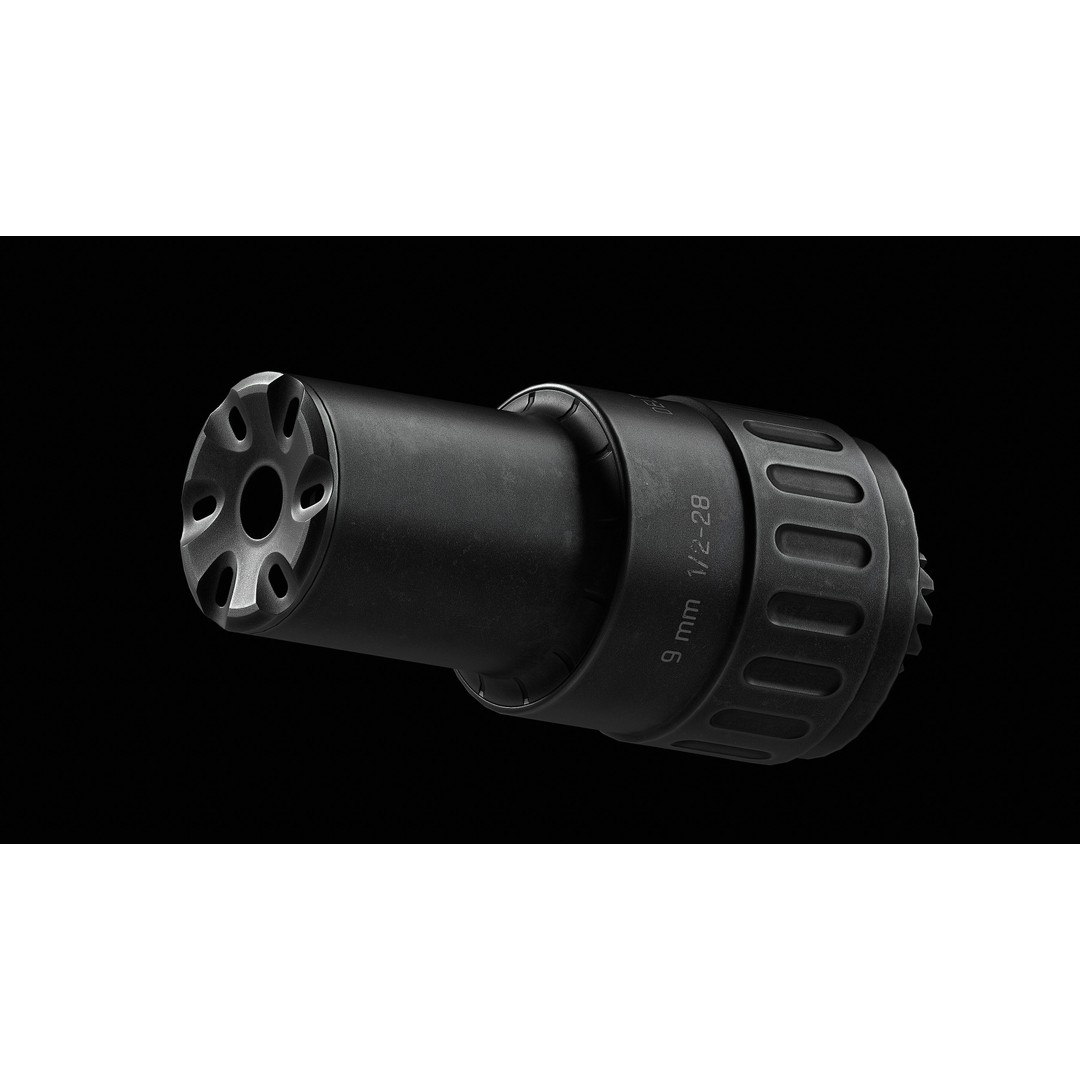 Delta-Tek MPI KP-9 3D Model – Low Poly Game-Ready Flash Hider, FBX, OBJ - View 3