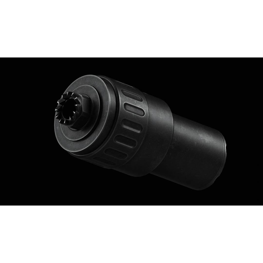 Delta-Tek MPI KP-9 3D Model – Low Poly Game-Ready Flash Hider, FBX, OBJ - View 5