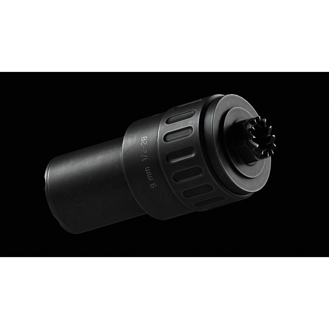 Delta-Tek MPI KP-9 3D Model – Low Poly Game-Ready Flash Hider, FBX, OBJ - View 6