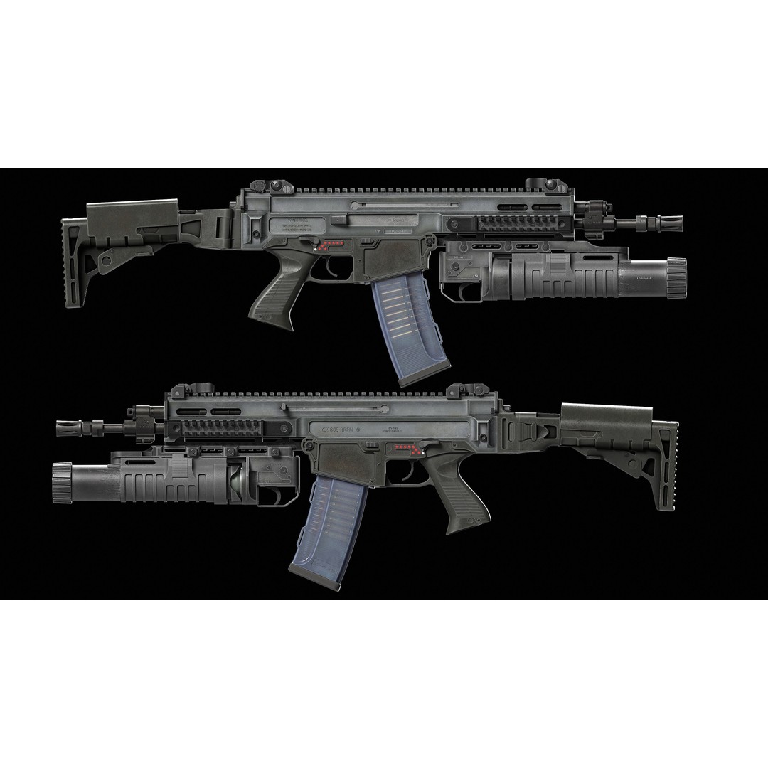 CZ Translucent 223 5x56 Magazine 3D Model – Low Poly Game Asset, FBX - View 10