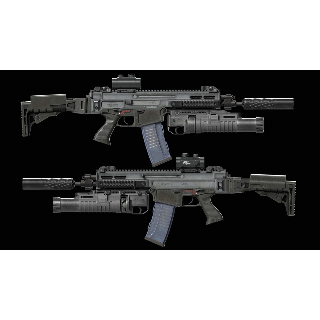 CZ Translucent 223 5x56 Magazine 3D Model – Low Poly Game Asset, FBX - View 11