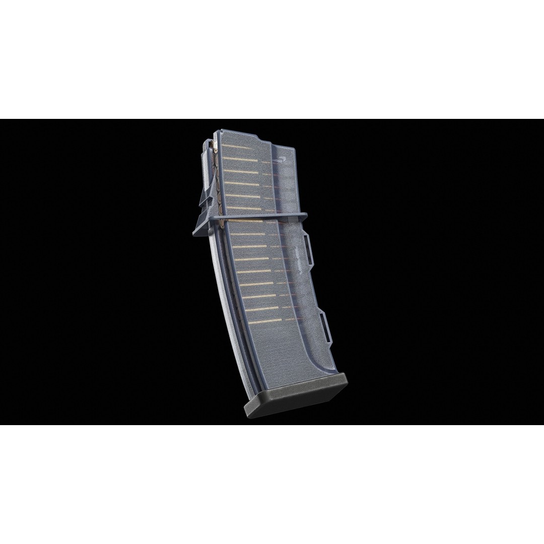 CZ Translucent 223 5x56 Magazine 3D Model – Low Poly Game Asset, FBX - View 3