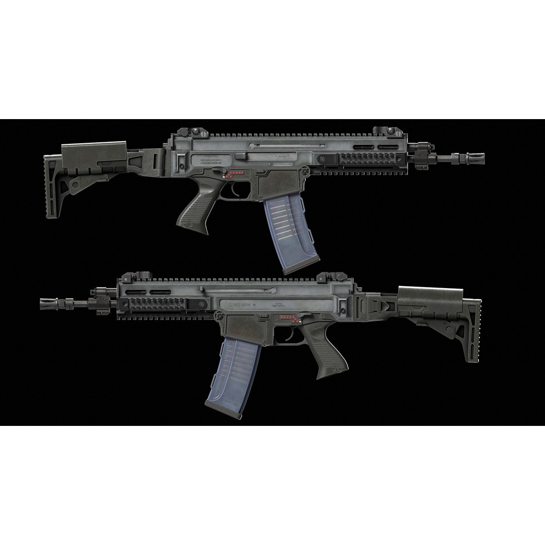 CZ Translucent 223 5x56 Magazine 3D Model – Low Poly Game Asset, FBX - View 9