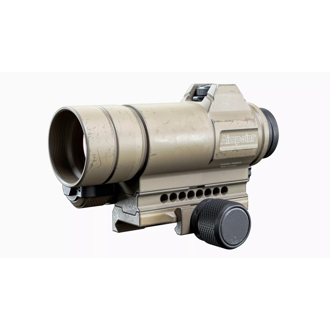 Aimpoint Comp M4 3D Model – Low Poly Game-Ready Scope, FBX - View 11