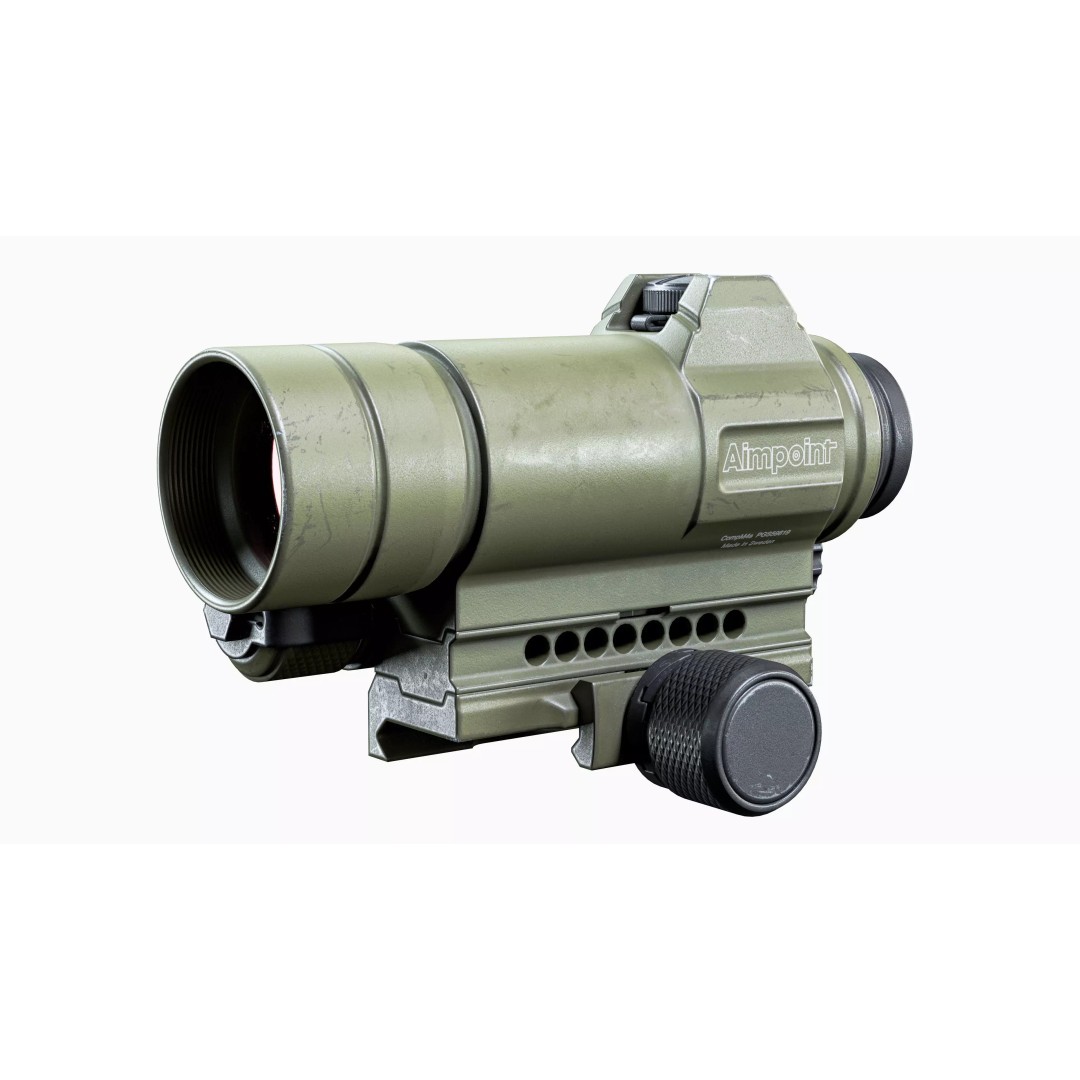 Aimpoint Comp M4 3D Model – Low Poly Game-Ready Scope, FBX - View 12