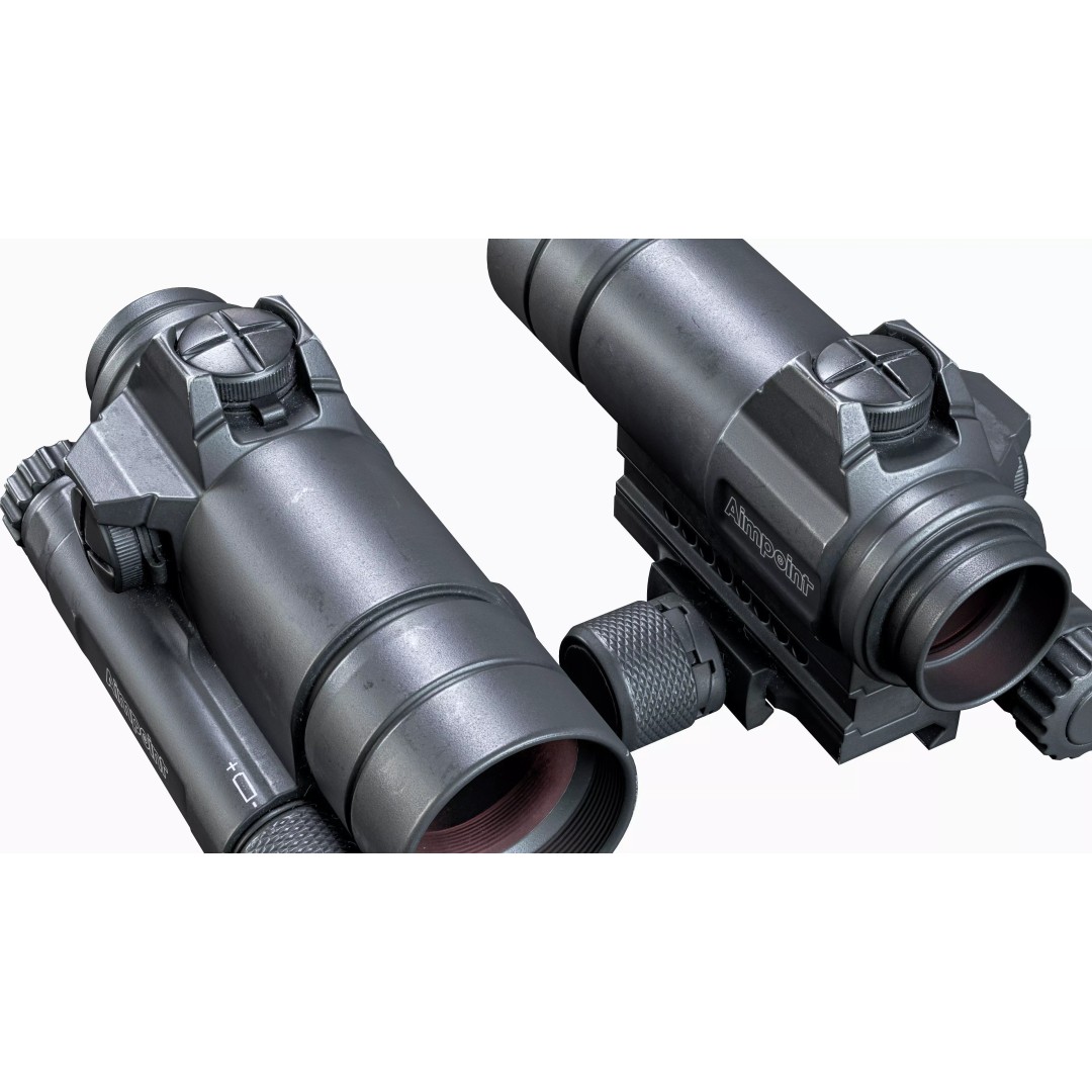 Aimpoint Comp M4 3D Model – Low Poly Game-Ready Scope, FBX - View 16