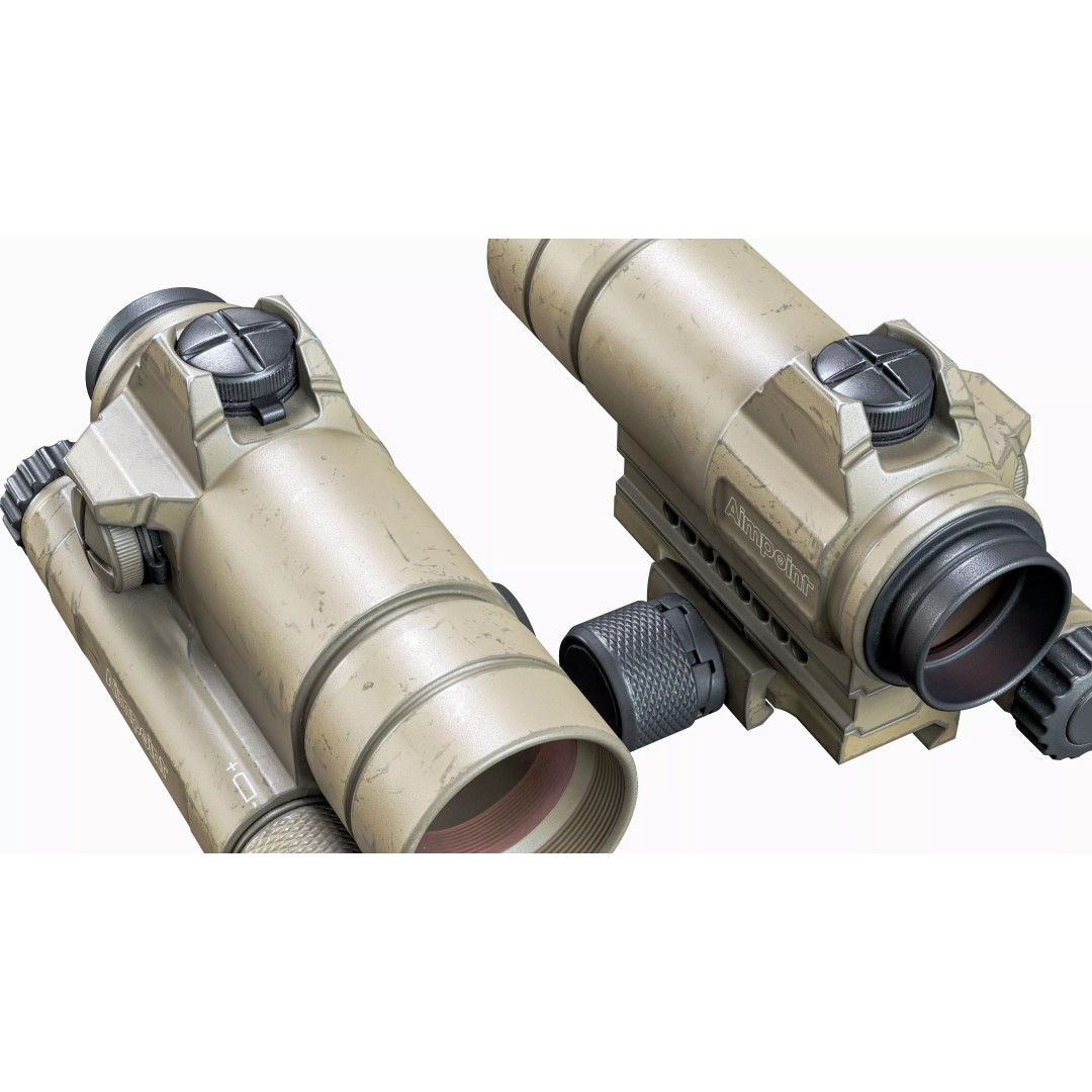 Aimpoint Comp M4 3D Model – Low Poly Game-Ready Scope, FBX - View 17