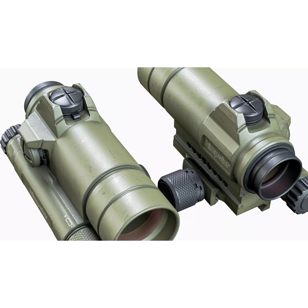 Aimpoint Comp M4 3D Model – Low Poly Game-Ready Scope, FBX - View 18