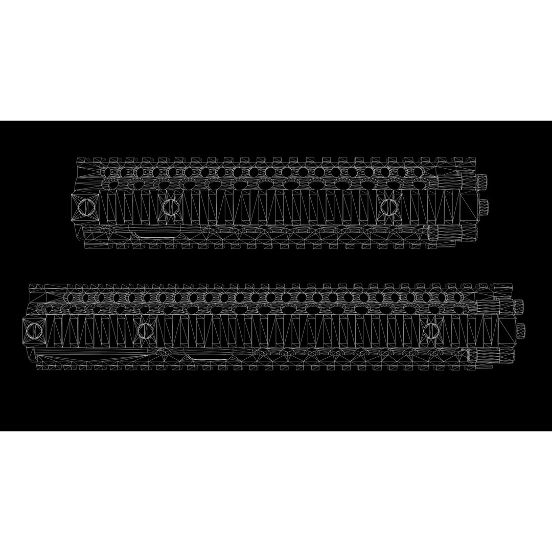 Daniel Defence MK18 RIS II Handguard 3D Model – Low Poly Game Asset, FBX