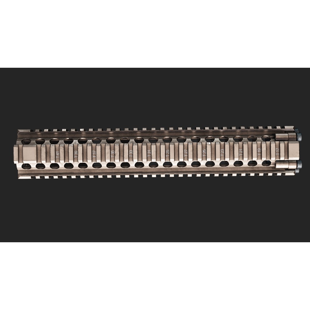 Daniel Defence MK18 RIS II Handguard 3D Model – Low Poly Game Asset, FBX - View 12