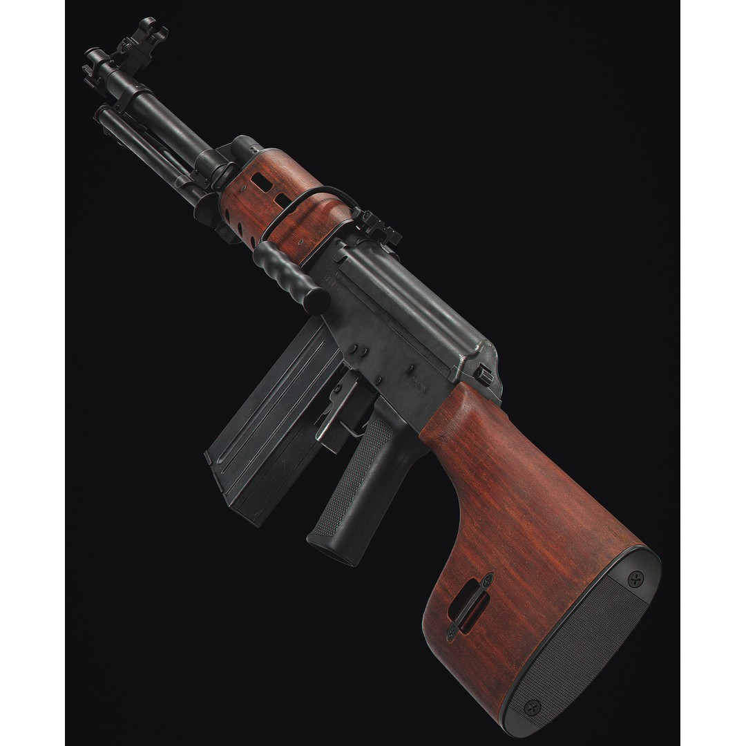 Valmet M78 3D Model – Low Poly Military Rifle, FBX, Game Ready - View 10