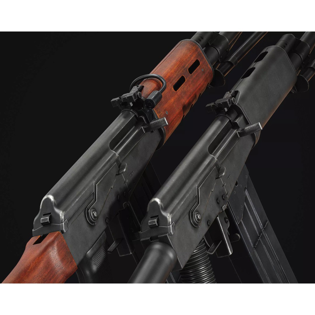 Valmet M78 3D Model – Low Poly Military Rifle, FBX, Game Ready - View 2