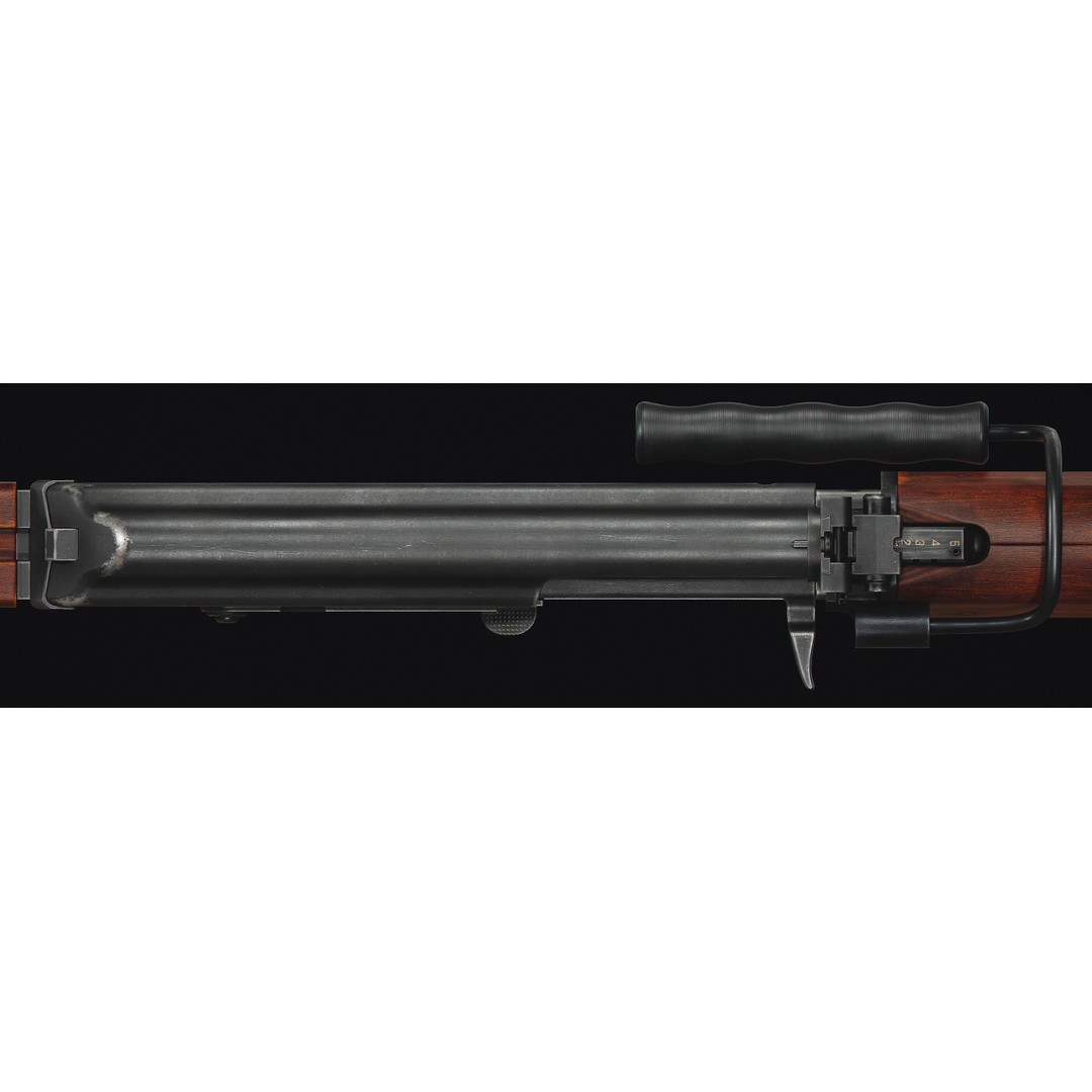 Valmet M78 3D Model – Low Poly Military Rifle, FBX, Game Ready - View 9