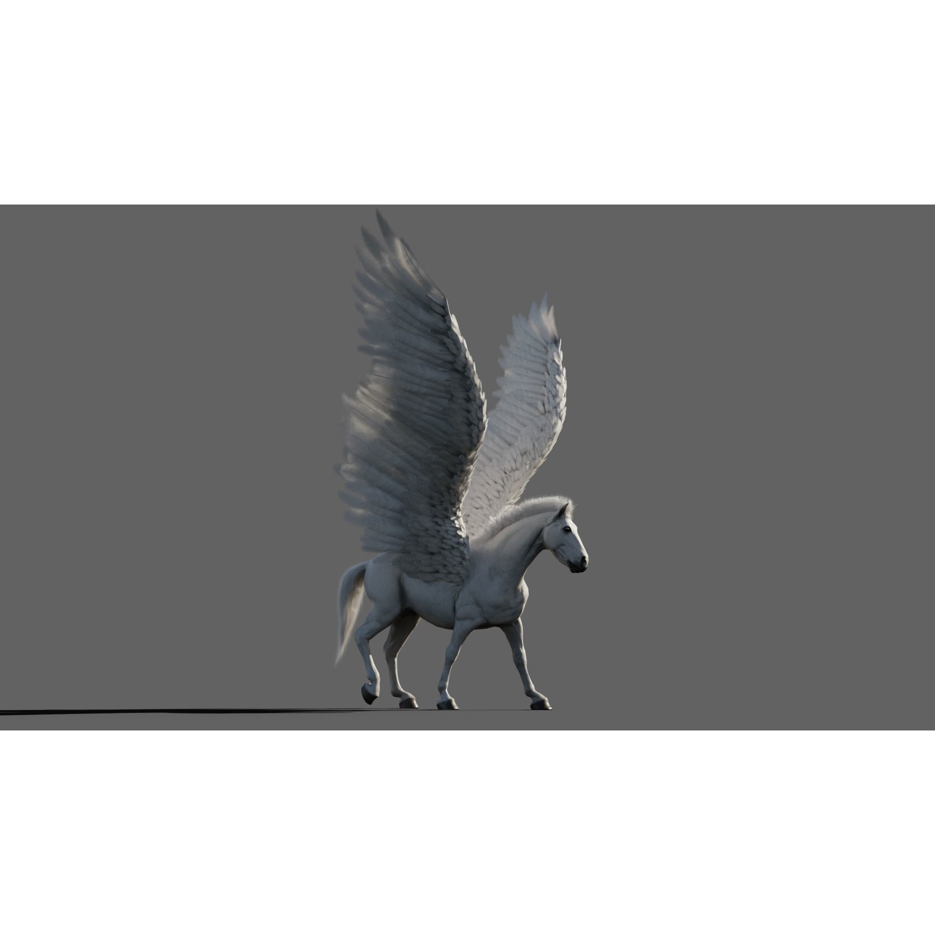Pegasus - Game-Ready 3D Model - View 3