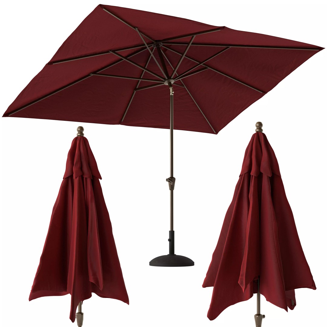 Rectangular Patio Umbrella 3D Model – Outdoor Furniture, PBR Textures, FBX - View 5