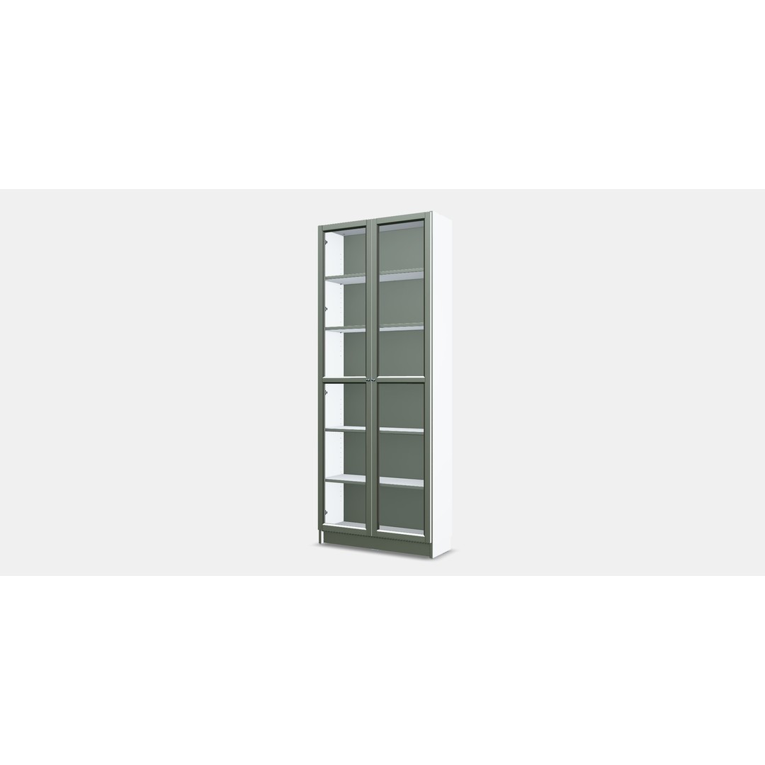 BILLY Bookcase 3D Model – PBR Textured Glass Door Furniture - View 12