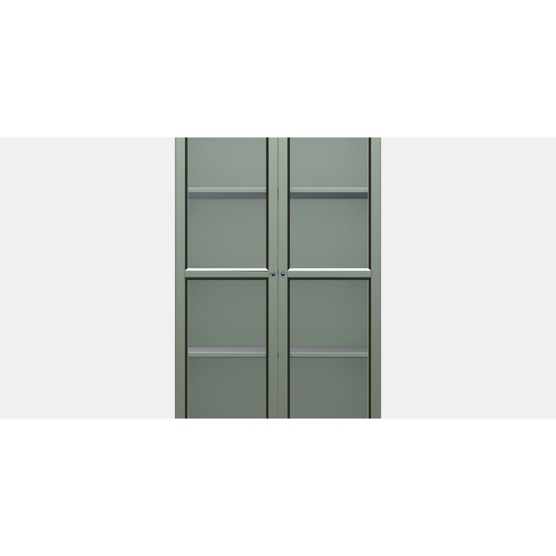 BILLY Bookcase 3D Model – PBR Textured Glass Door Furniture - View 14