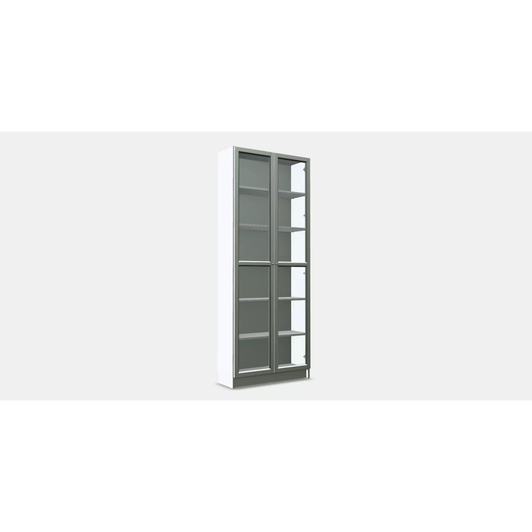 BILLY Bookcase 3D Model – PBR Textured Glass Door Furniture - View 2