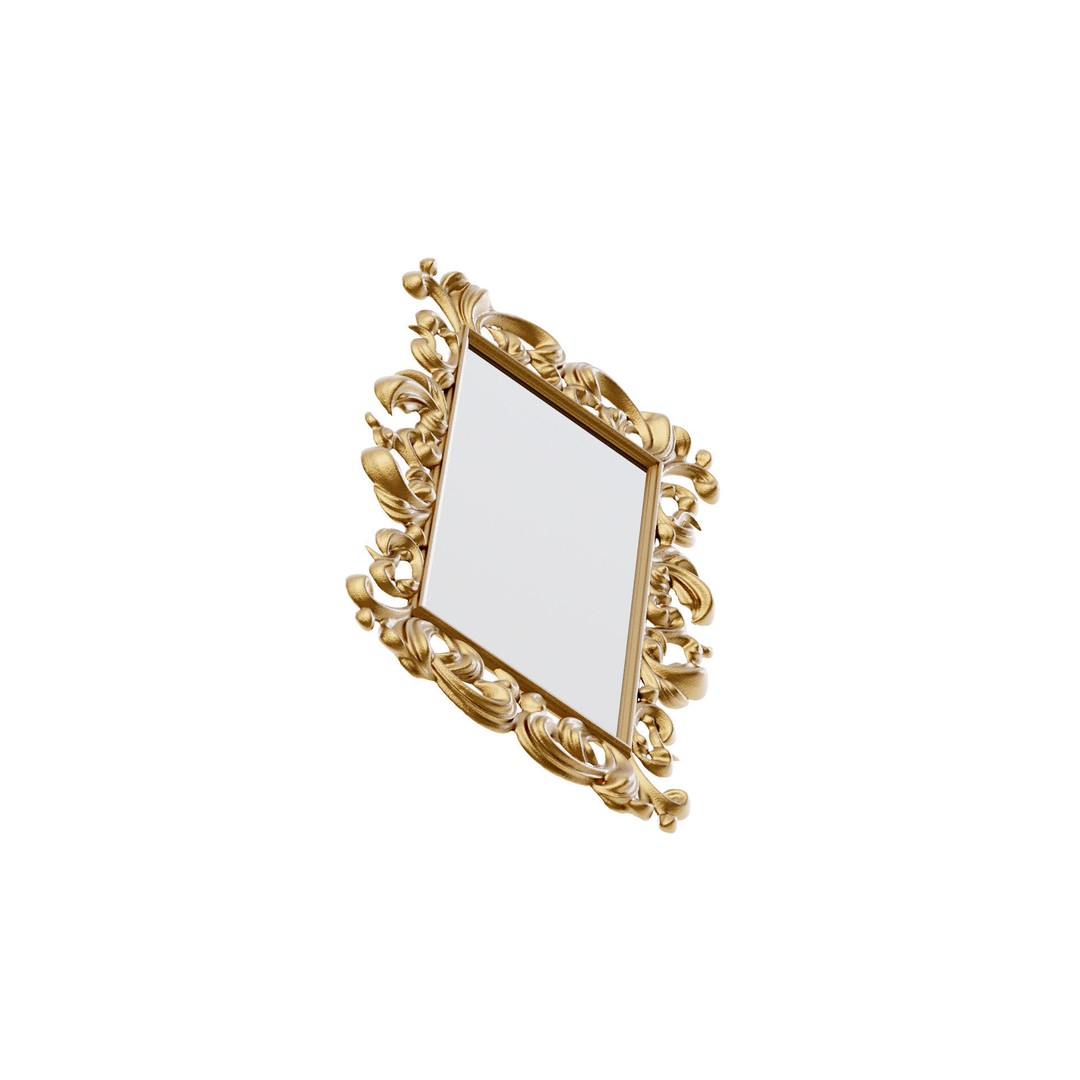 Antique Mirror Frame 3D Model – Luxury Vintage Design, PBR Textures, FBX - View 10