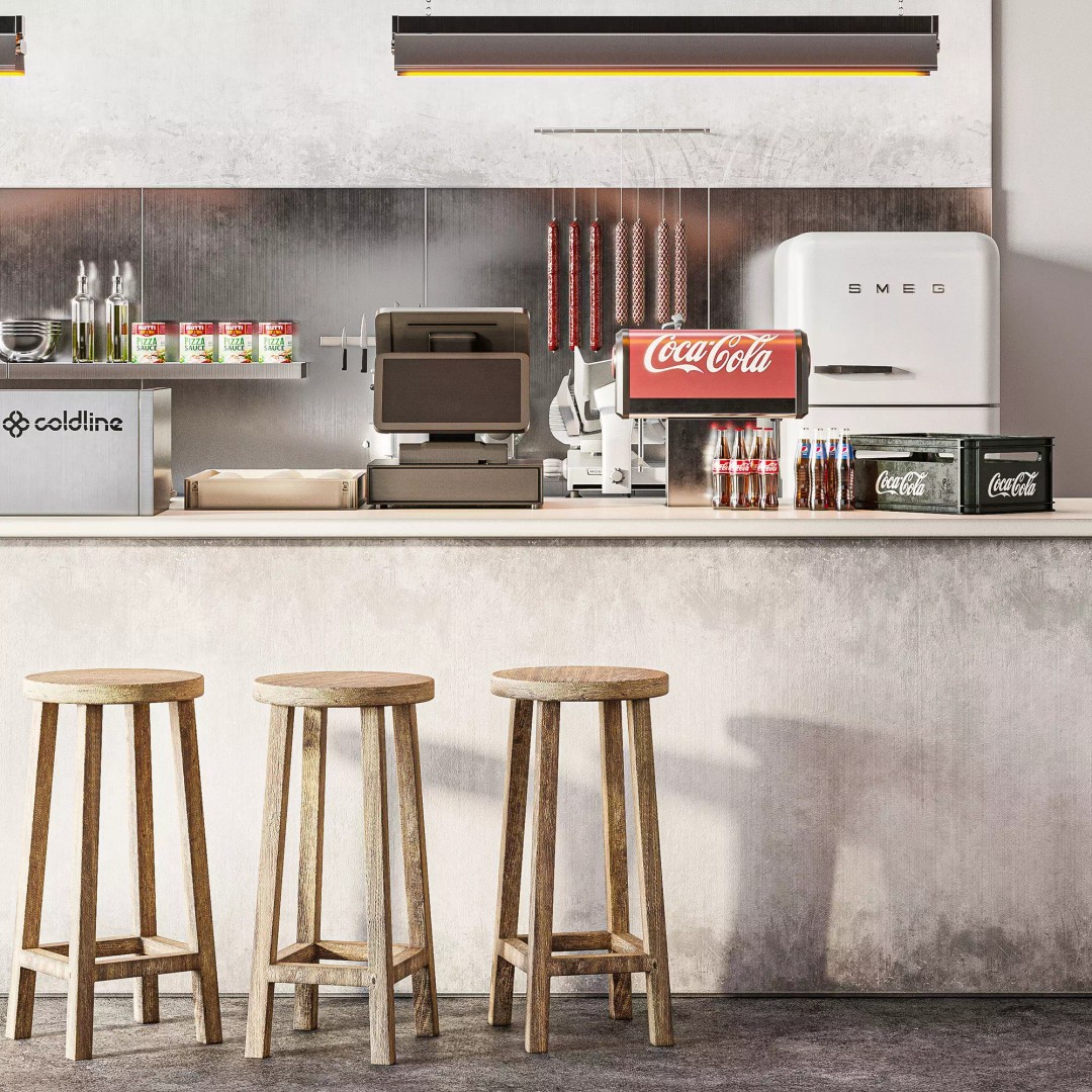 Pizzeria Equipment 3D Model – Modern Kitchen Asset, FBX, OBJ, PBR - View 4
