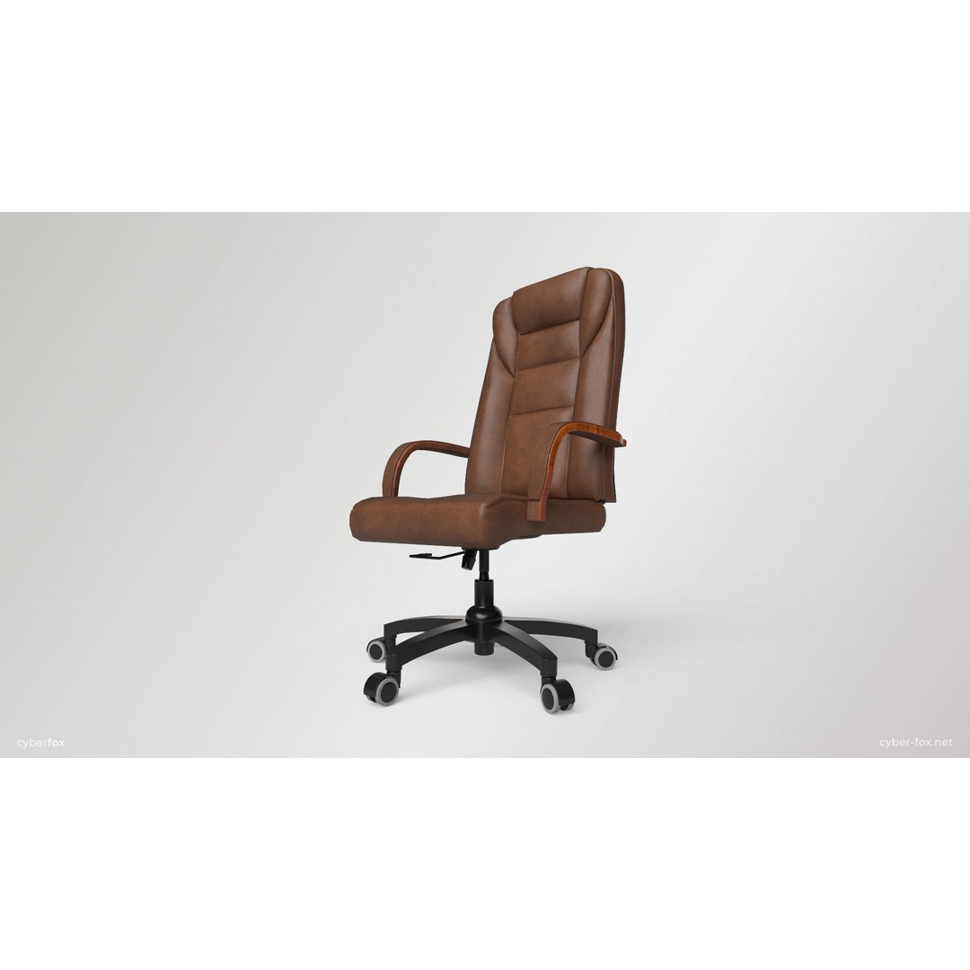 Wooden Desk and Chair 3D Model – Low Poly Game Asset, FBX & OBJ - View 15