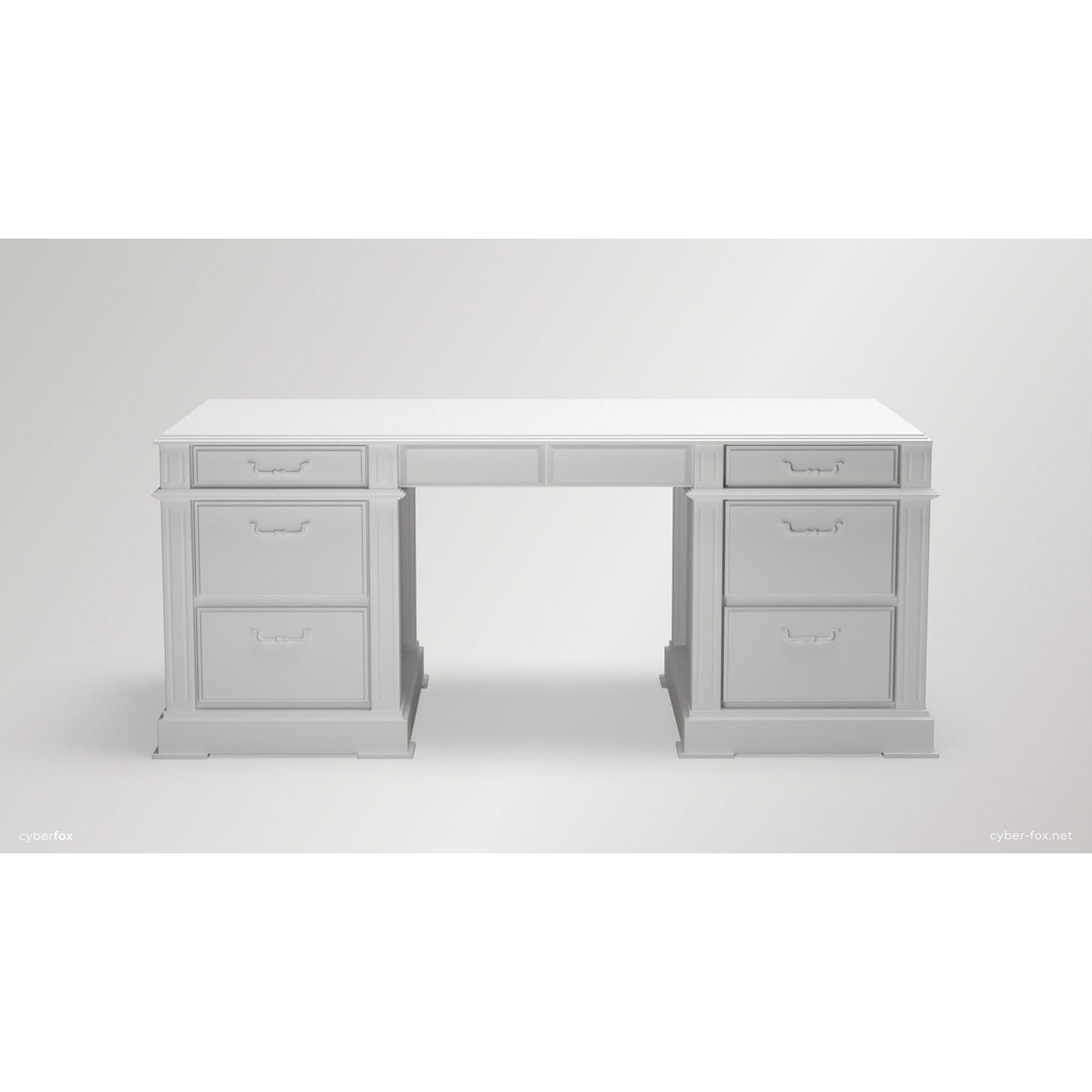 Wooden Desk and Chair 3D Model – Low Poly Game Asset, FBX & OBJ - View 20