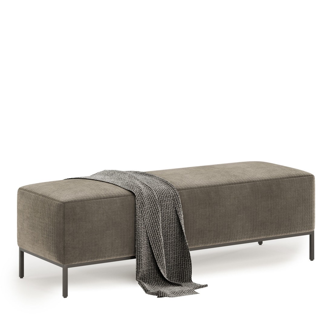 Miller Bench 3D Model – Modern Fabric Seating, FBX & OBJ Formats - View 5