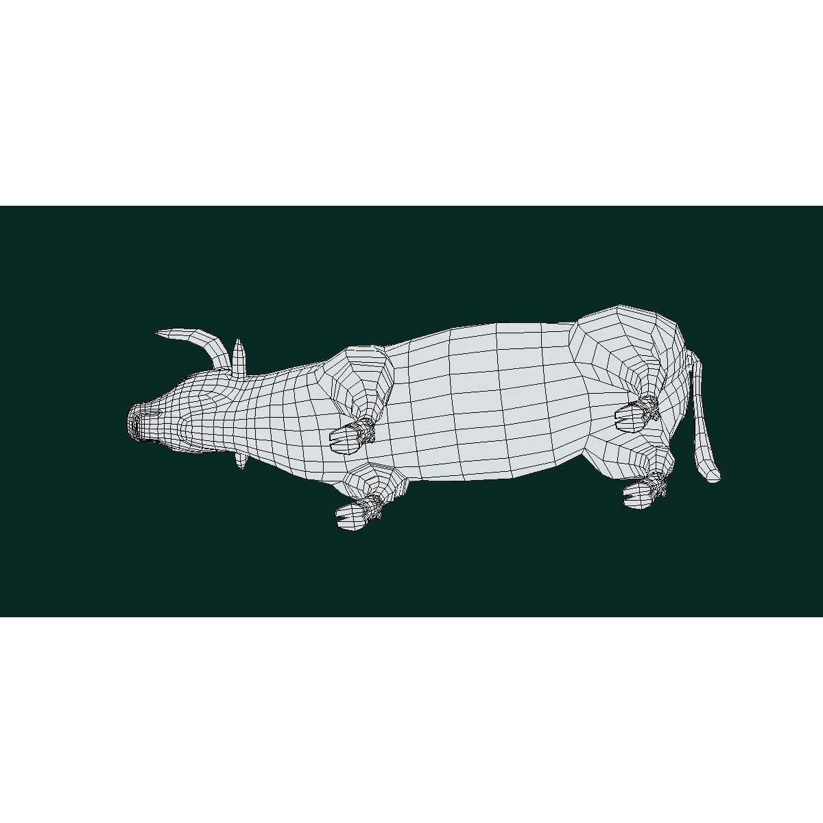 Oxen Bullock - Low-Poly Game-Ready 3D Model - View 12