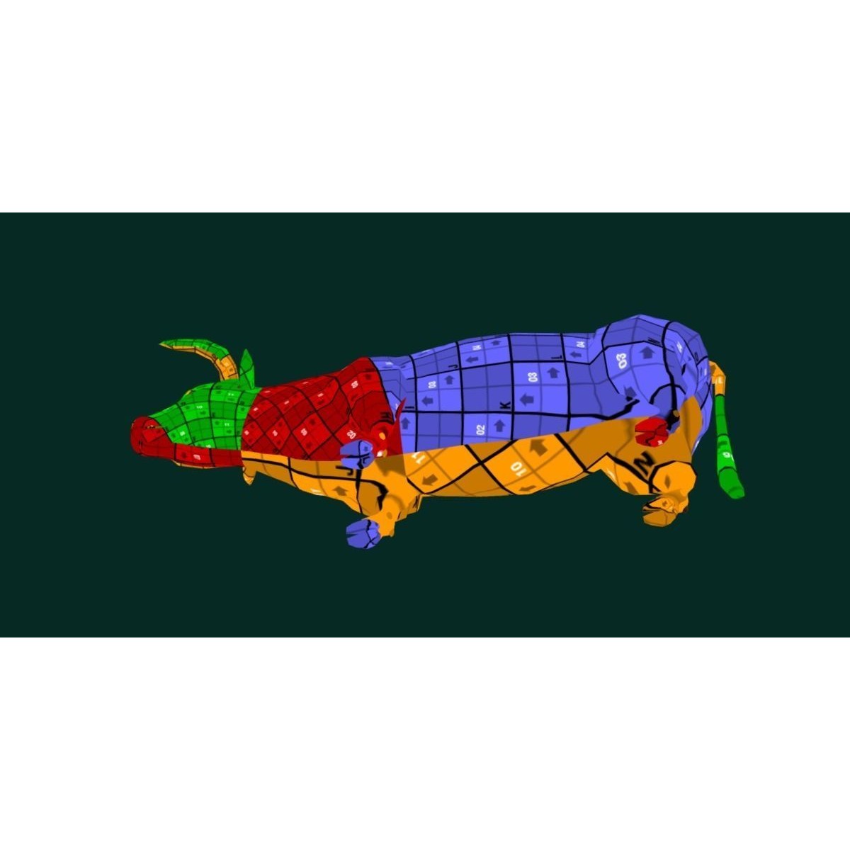 Oxen Bullock - Low-Poly Game-Ready 3D Model - View 14