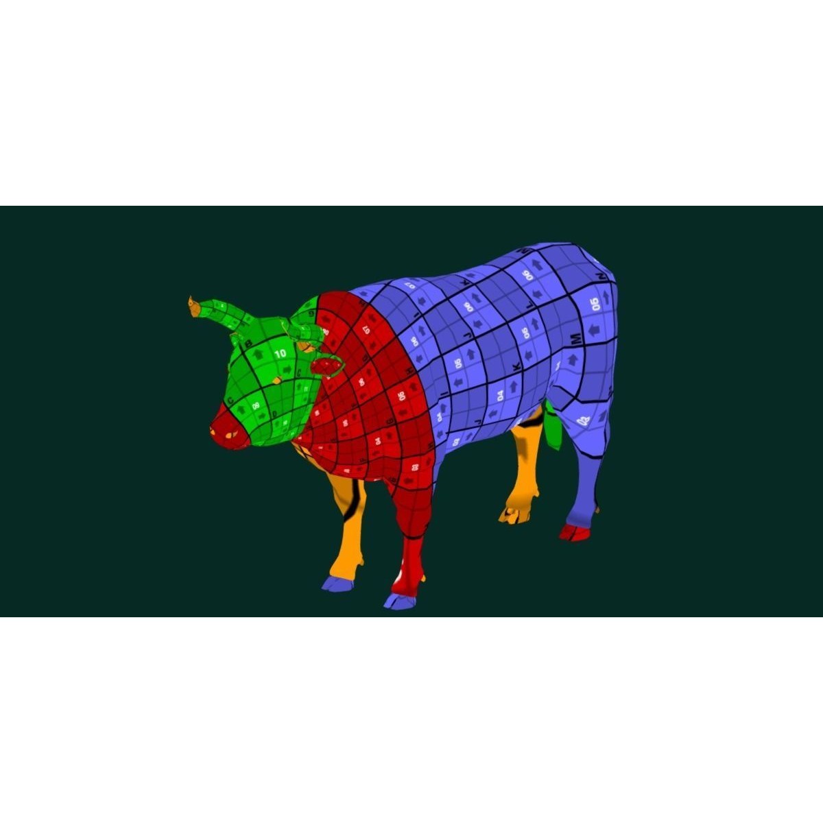 Oxen Bullock - Low-Poly Game-Ready 3D Model - View 15