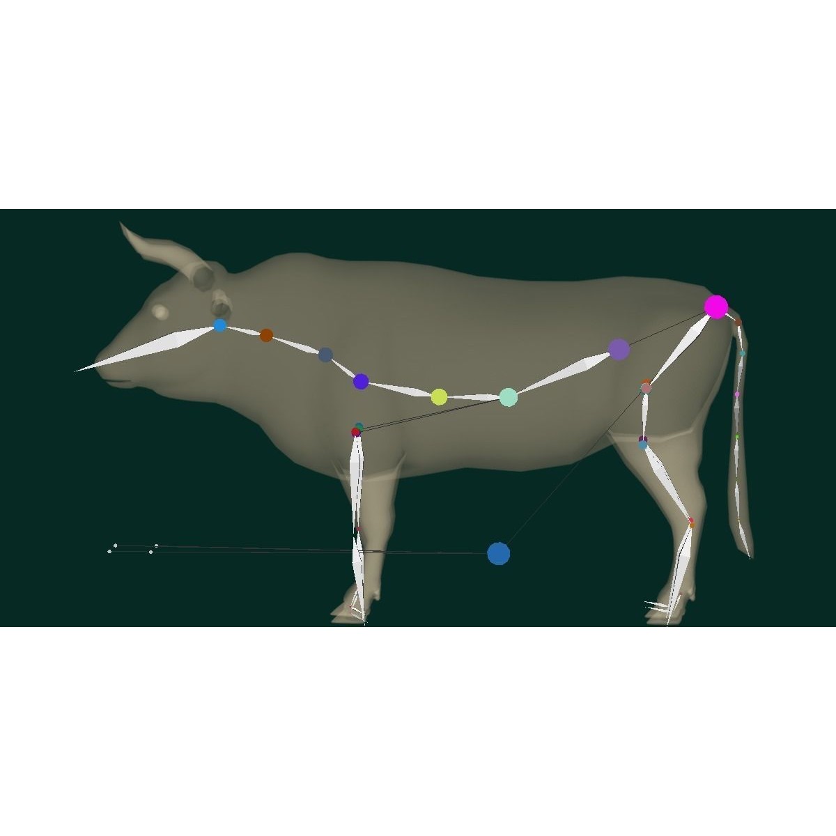 Oxen Bullock - Low-Poly Game-Ready 3D Model - View 17