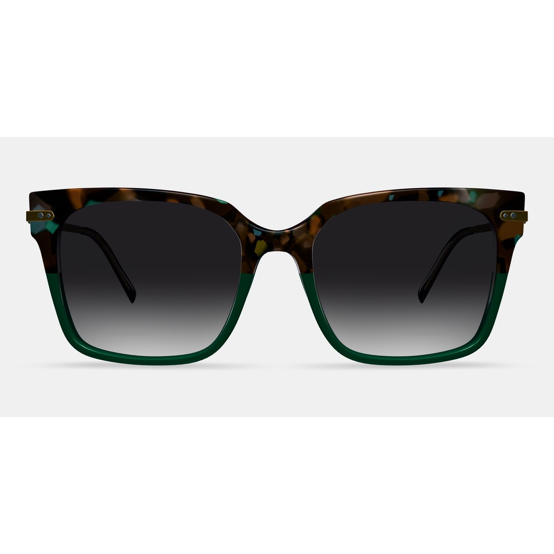 Vela Sunglasses 3D Model – Aventurine Tortoise with Polished Gold, PBR - View 12