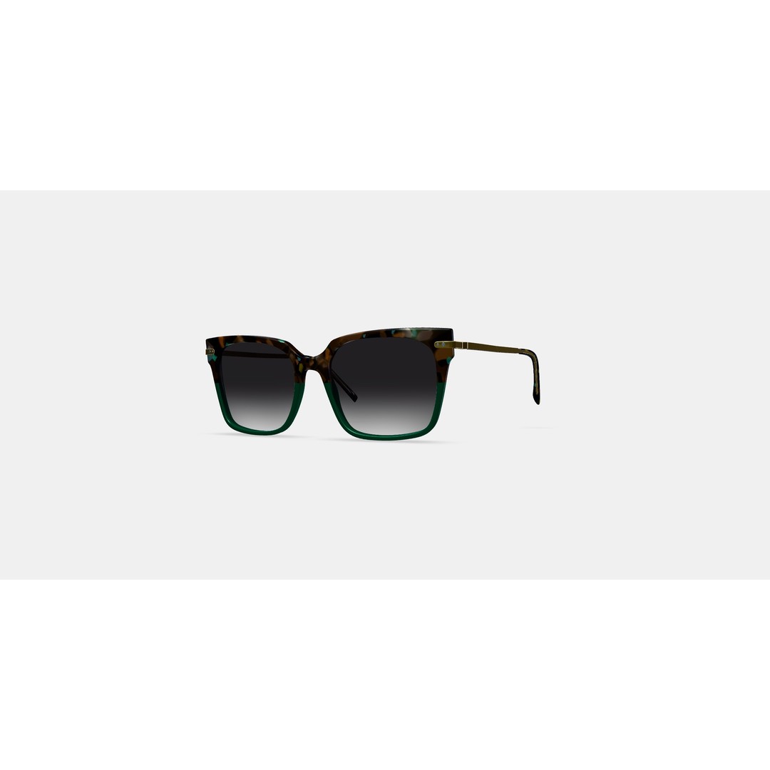 Vela Sunglasses 3D Model – Aventurine Tortoise with Polished Gold, PBR - View 13
