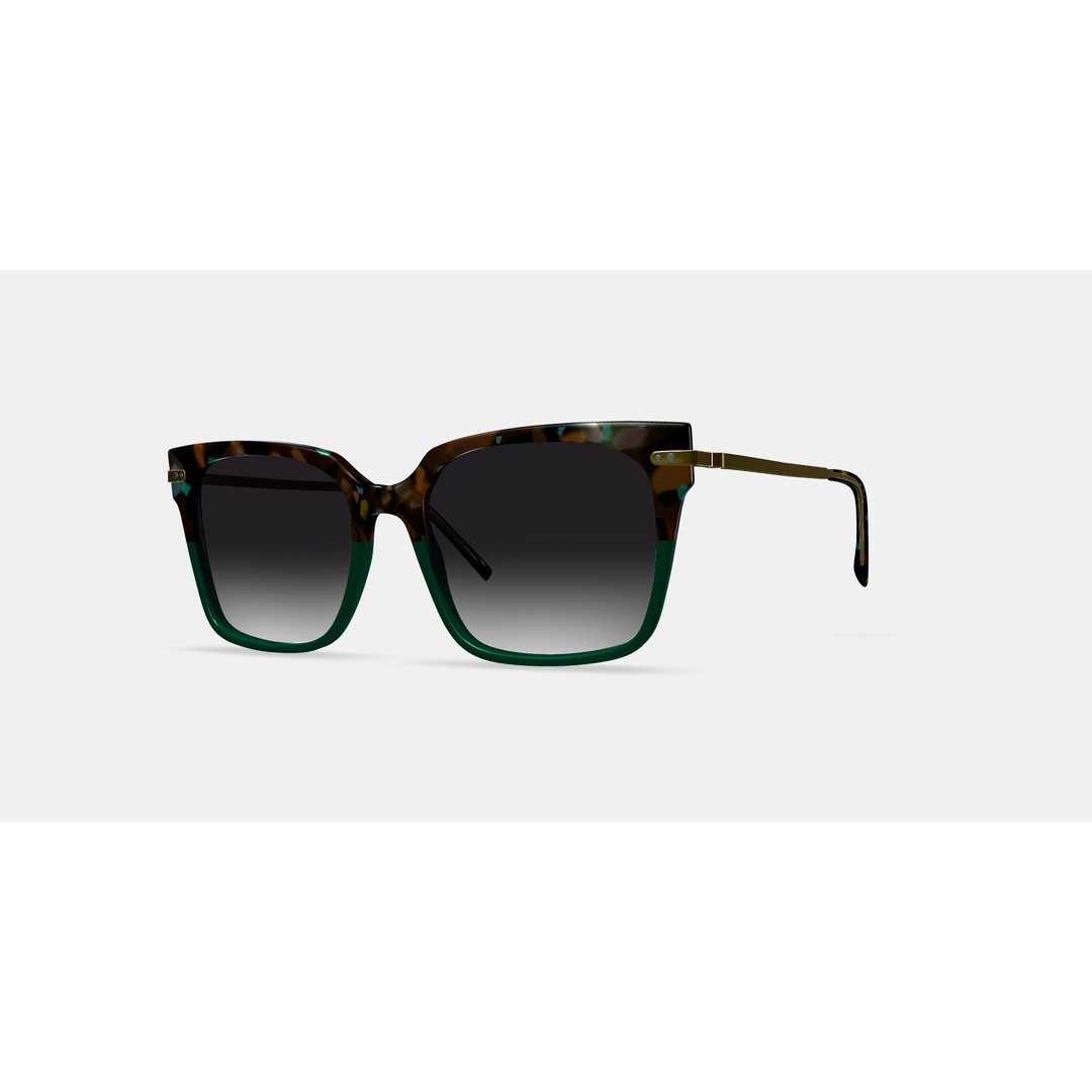Vela Sunglasses 3D Model – Aventurine Tortoise with Polished Gold, PBR - View 14