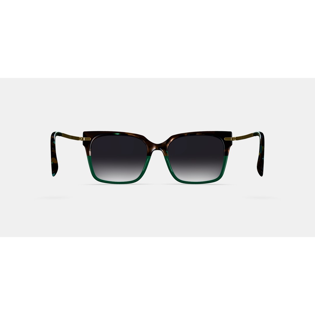 Vela Sunglasses 3D Model – Aventurine Tortoise with Polished Gold, PBR - View 16