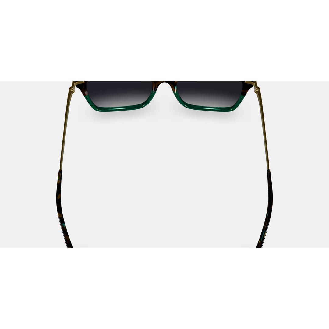 Vela Sunglasses 3D Model – Aventurine Tortoise with Polished Gold, PBR - View 6