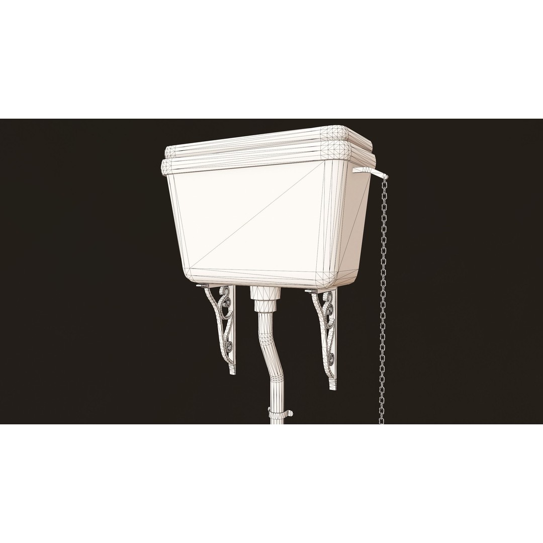 Antique Toilet 3D Model – Low Poly Game Ready Asset, FBX & OBJ