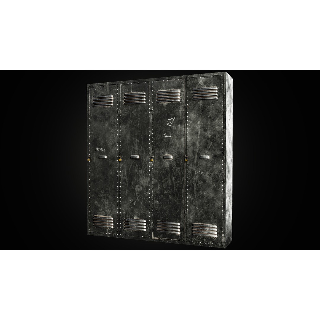 Locker 3D Model – Low Poly Game Ready Asset, FBX, OBJ, Blender - View 3