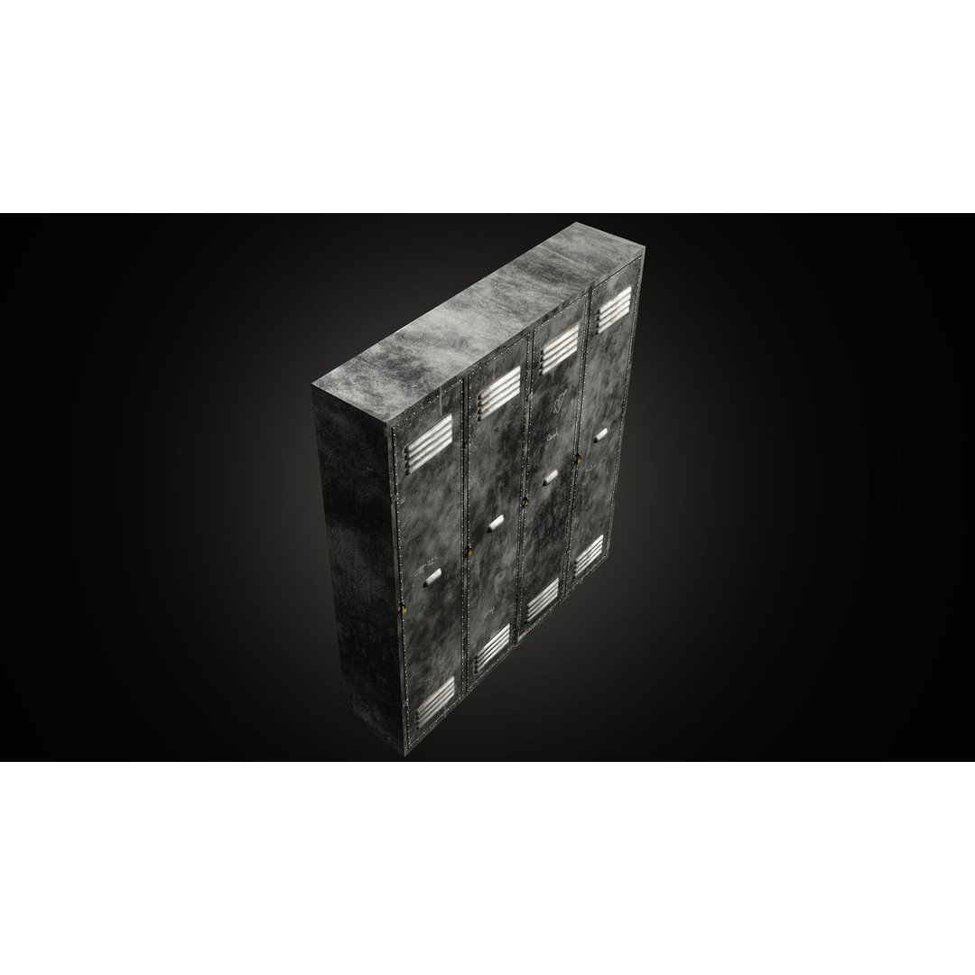 Locker 3D Model – Low Poly Game Ready Asset, FBX, OBJ, Blender - View 4