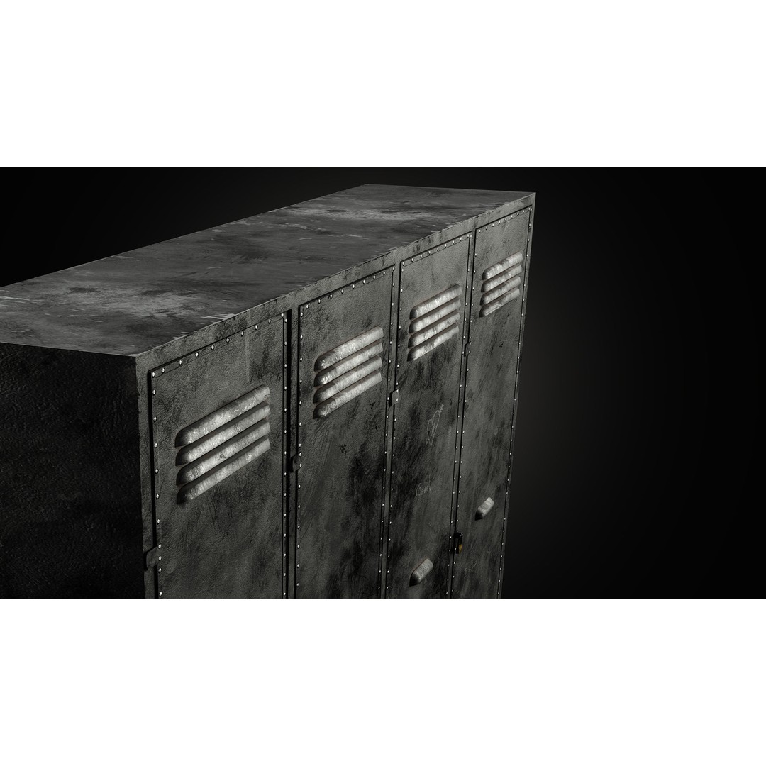 Locker 3D Model – Low Poly Game Ready Asset, FBX, OBJ, Blender - View 6