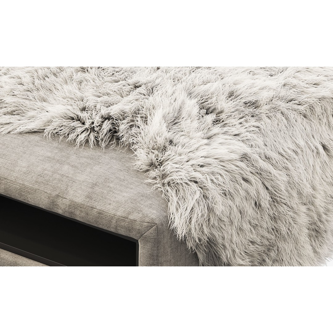 BoConcept Hampton Footstool 3D Model – Modern Fabric Ottoman with Storage - View 14