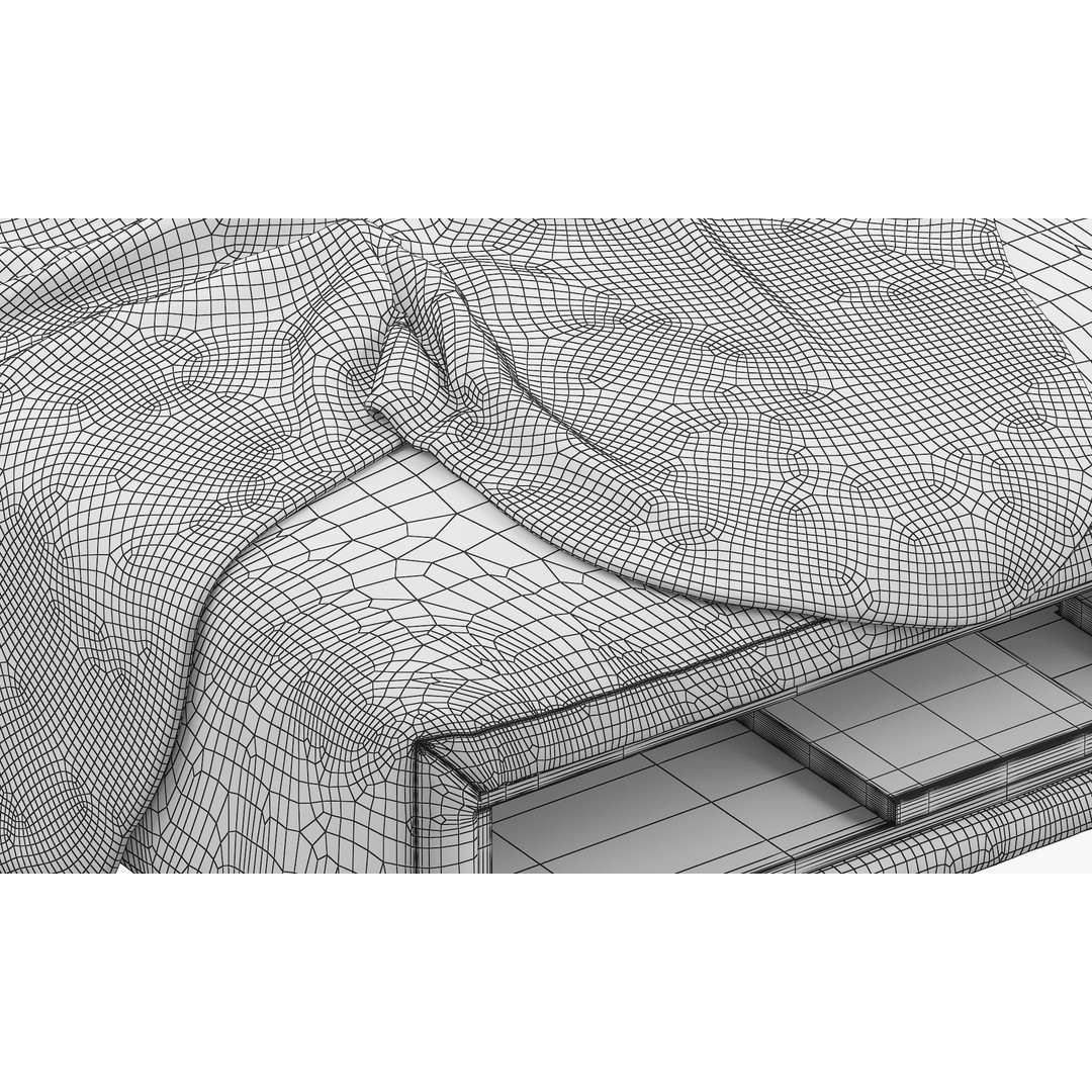 BoConcept Hampton Footstool 3D Model – Modern Fabric Ottoman with Storage - View 17