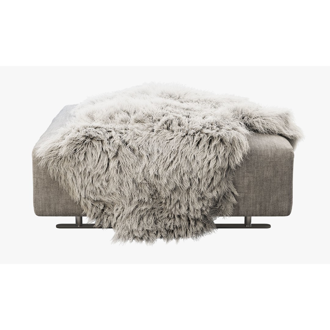 BoConcept Hampton Footstool 3D Model – Modern Fabric Ottoman with Storage - View 8