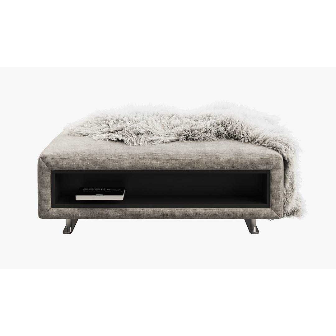 BoConcept Hampton Footstool 3D Model – Modern Fabric Ottoman with Storage - View 9