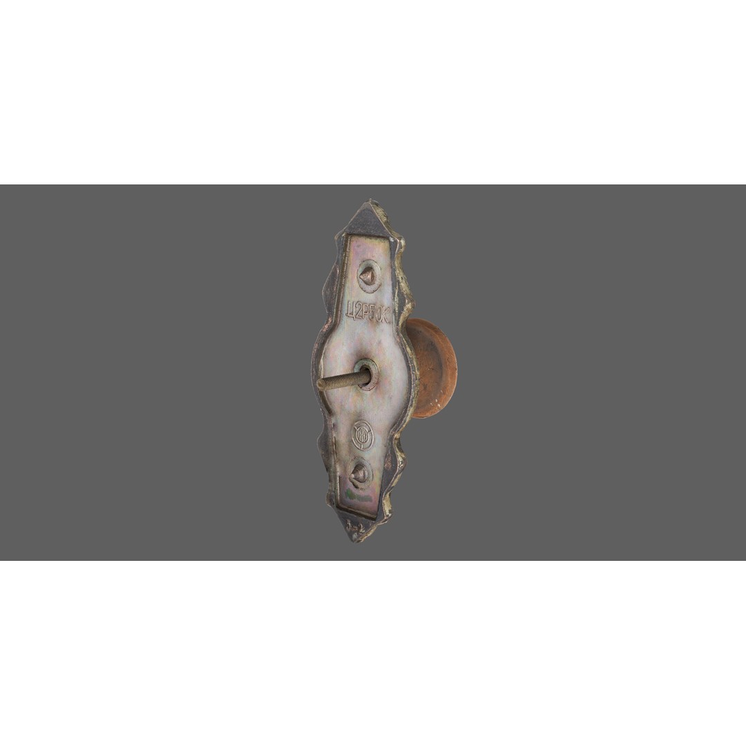 Old Doorknob 3D Model – Low Poly Game Asset, FBX, PBR Textures - View 7