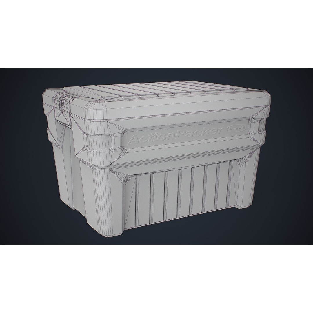 Storage Box 3D Model – Low Poly Game Asset with PBR Textures, FBX & OBJ