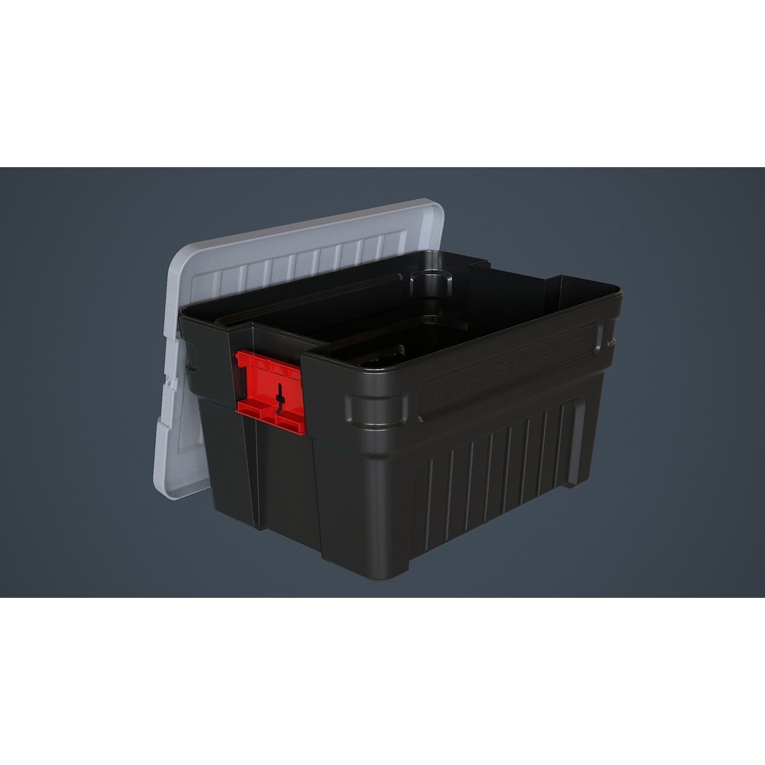 Storage Box 3D Model – Low Poly Game Asset with PBR Textures, FBX & OBJ - View 12