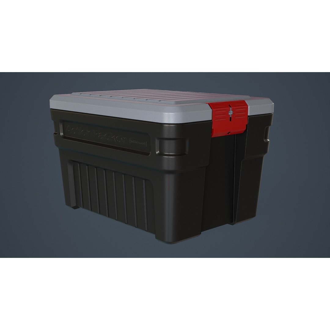 Storage Box 3D Model – Low Poly Game Asset with PBR Textures, FBX & OBJ - View 6