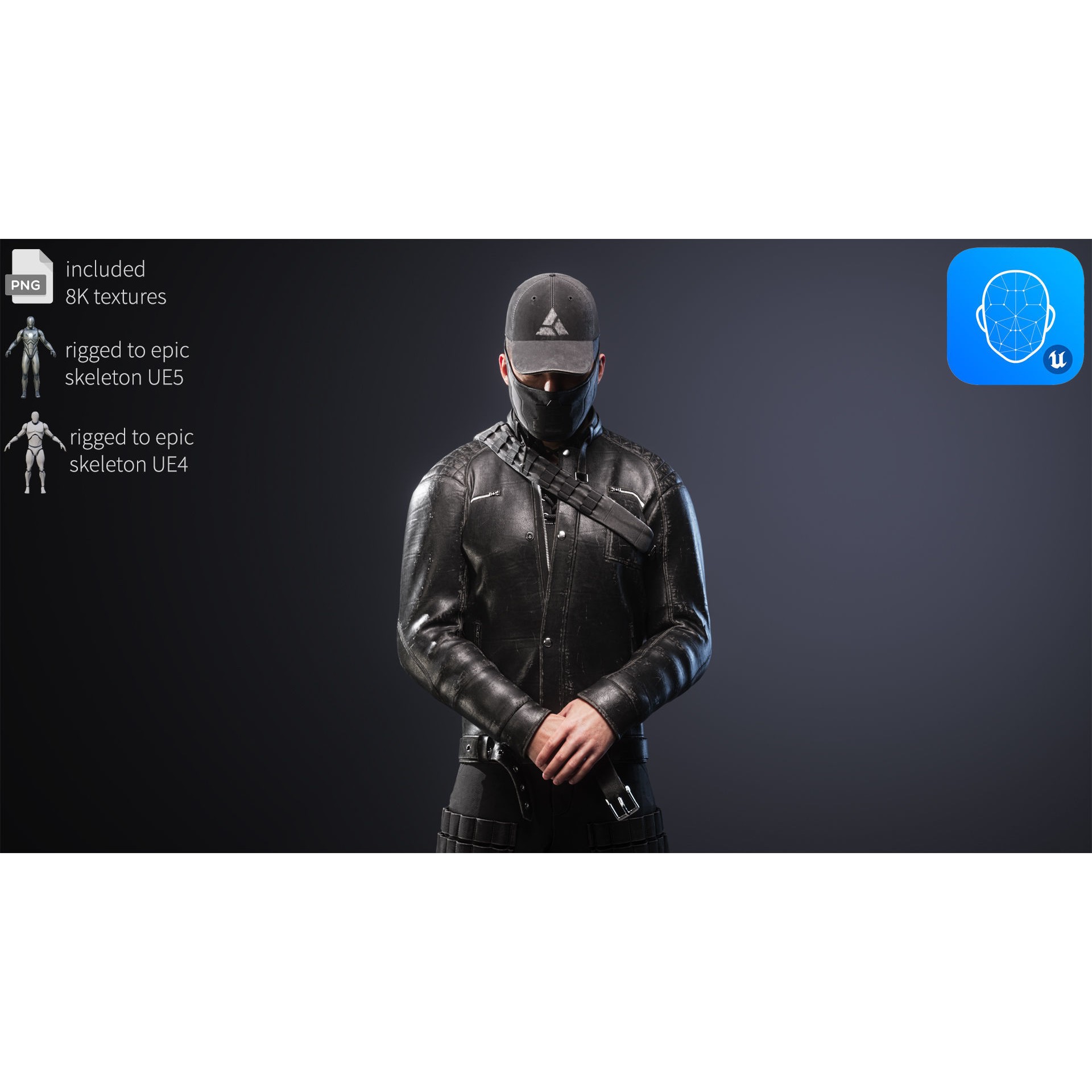 Survival Character - Low-Poly Game-Ready 3D Model - View 3